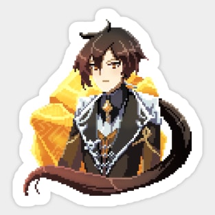 Pixel Zhongli Sticker